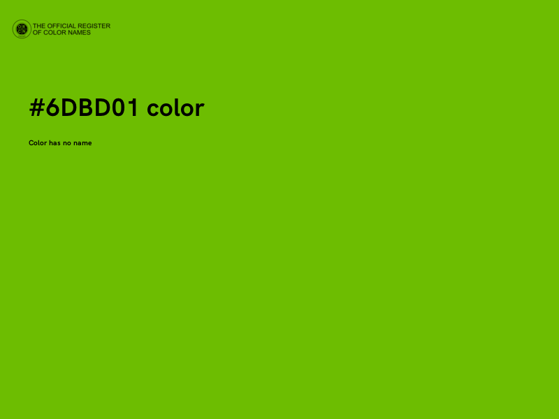 #6DBD01 color image