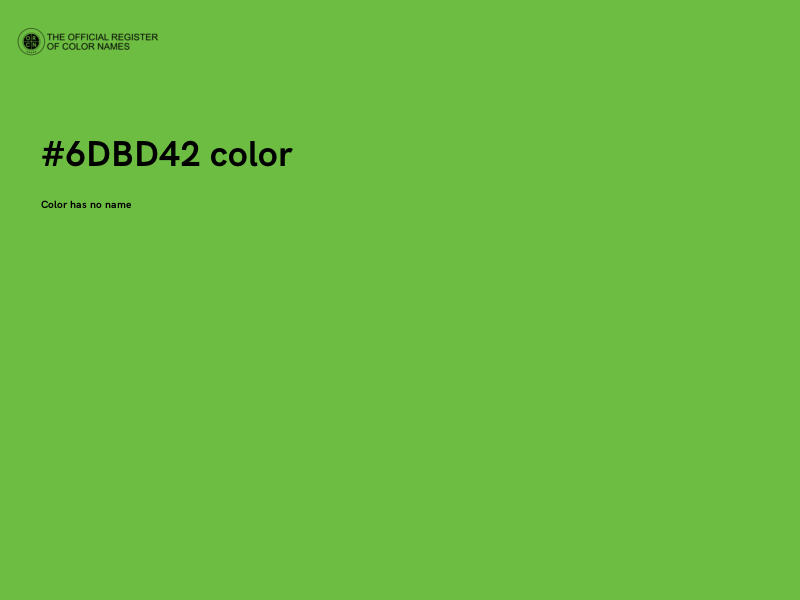 #6DBD42 color image