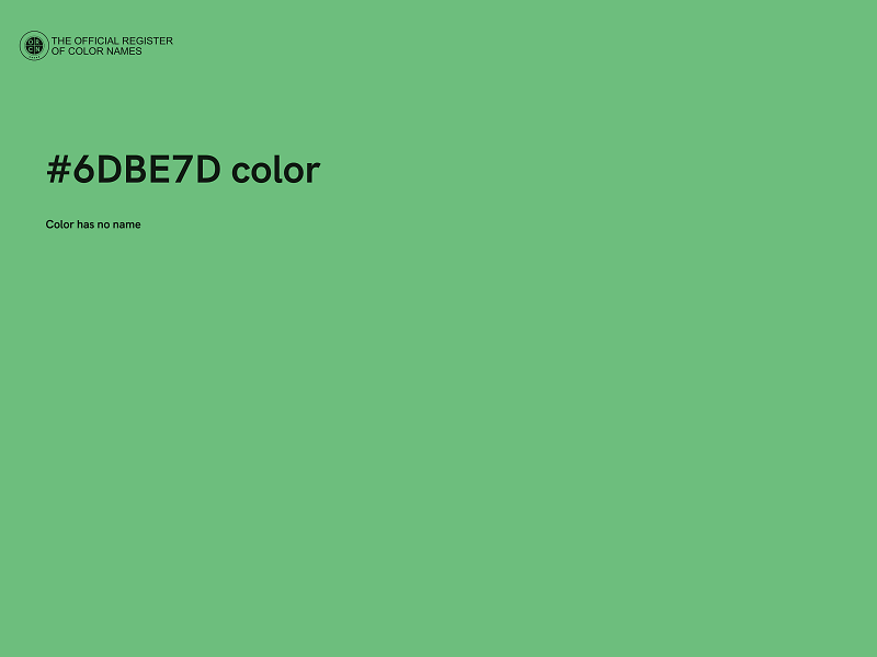 #6DBE7D color image