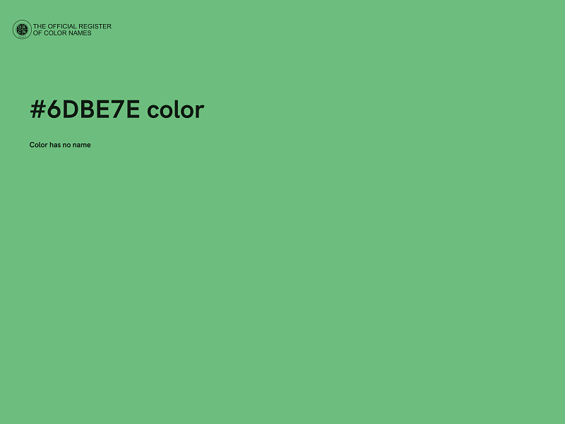 #6DBE7E color image
