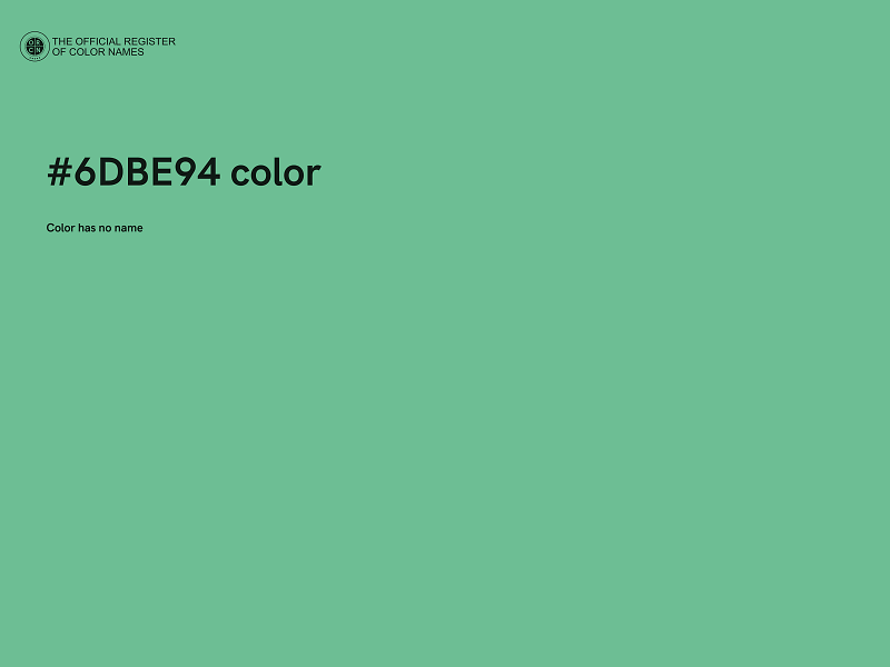 #6DBE94 color image