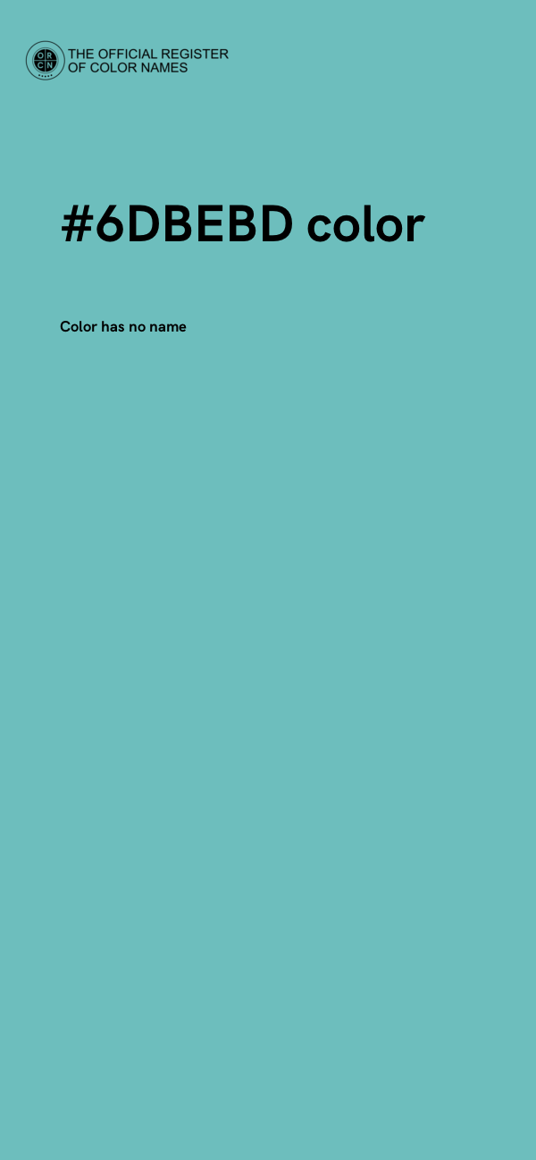 #6DBEBD color image