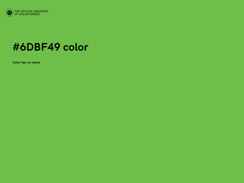 #6DBF49 color image