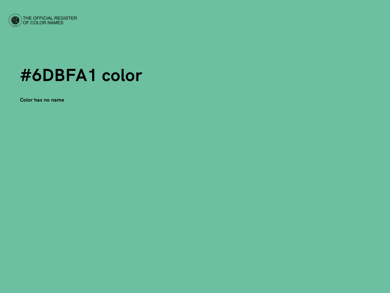 #6DBFA1 color image