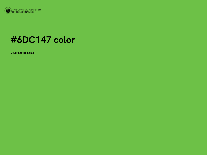 #6DC147 color image