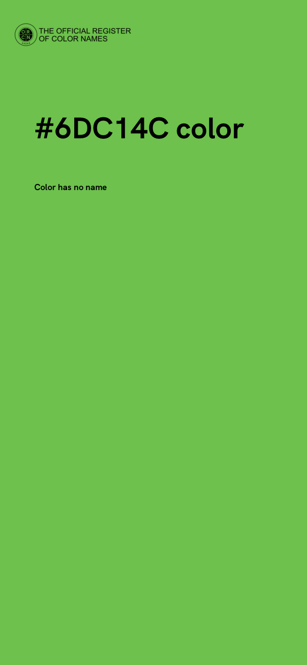 #6DC14C color image
