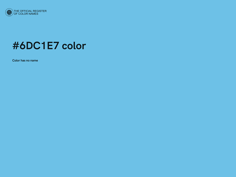 #6DC1E7 color image