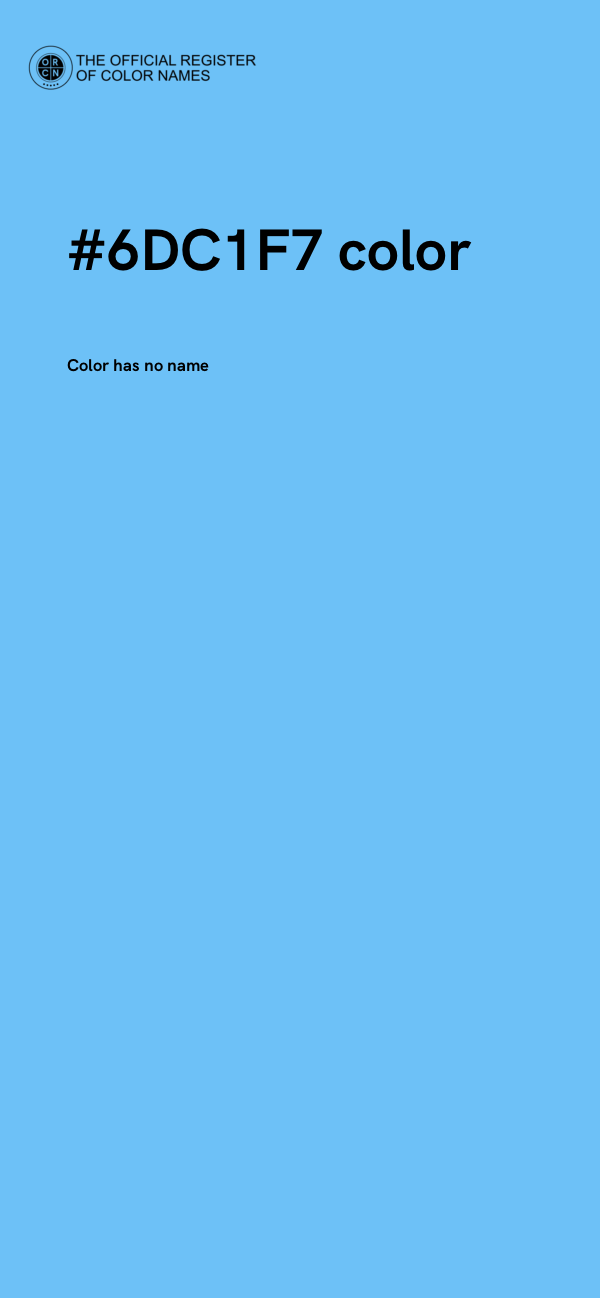 #6DC1F7 color image