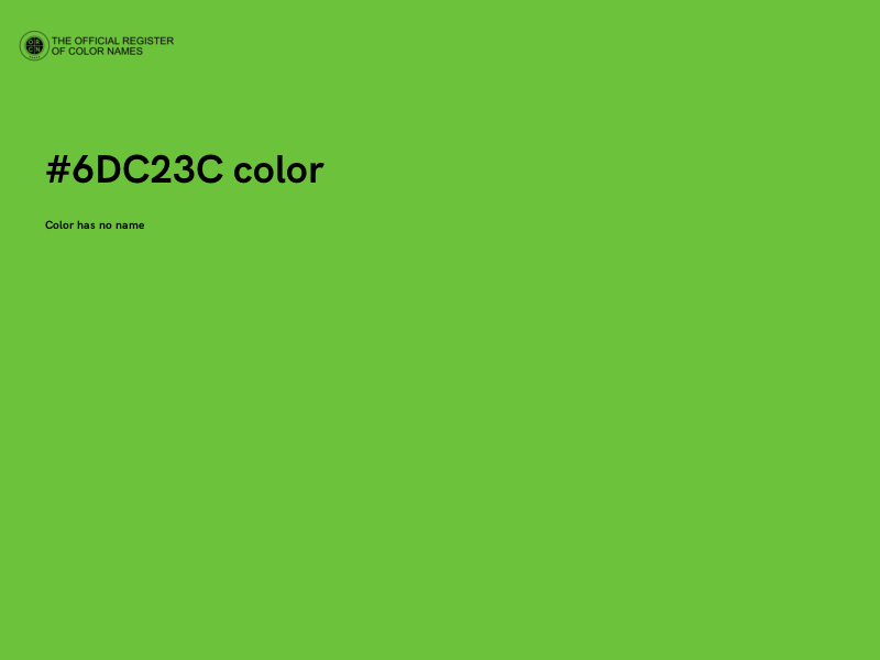 #6DC23C color image