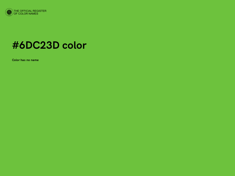 #6DC23D color image