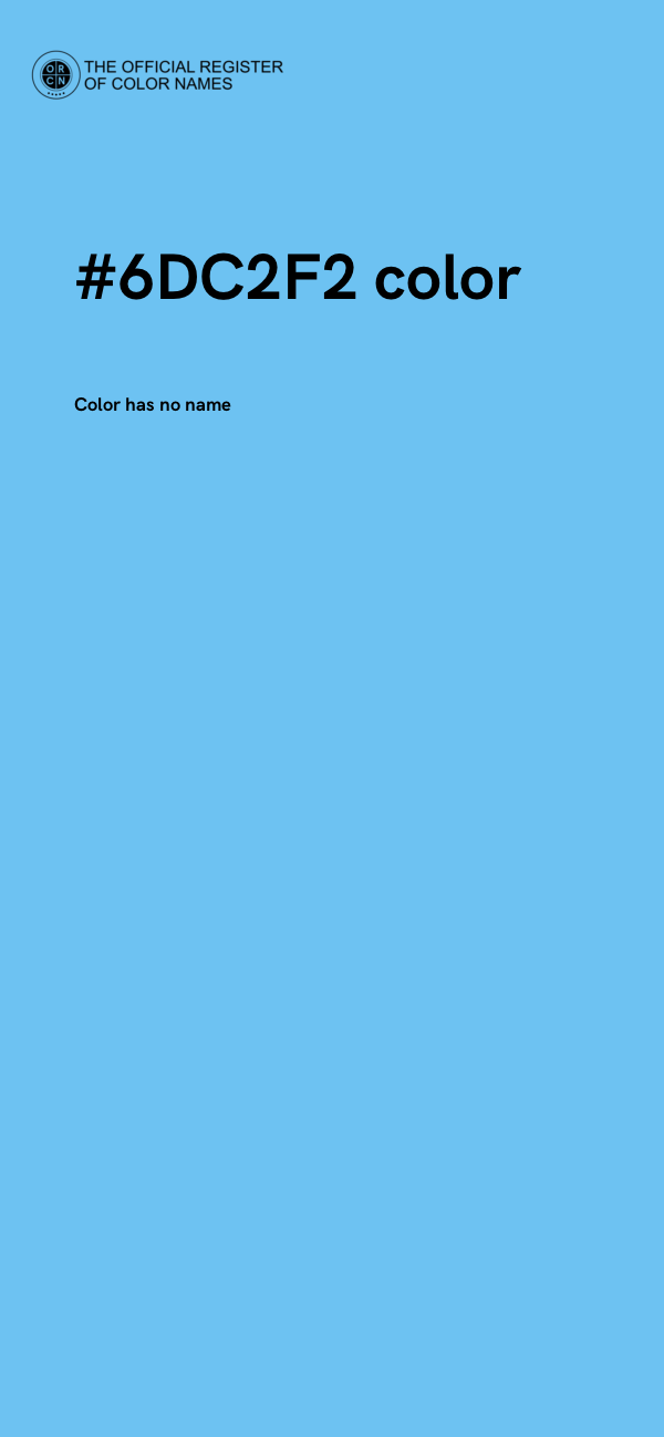 #6DC2F2 color image