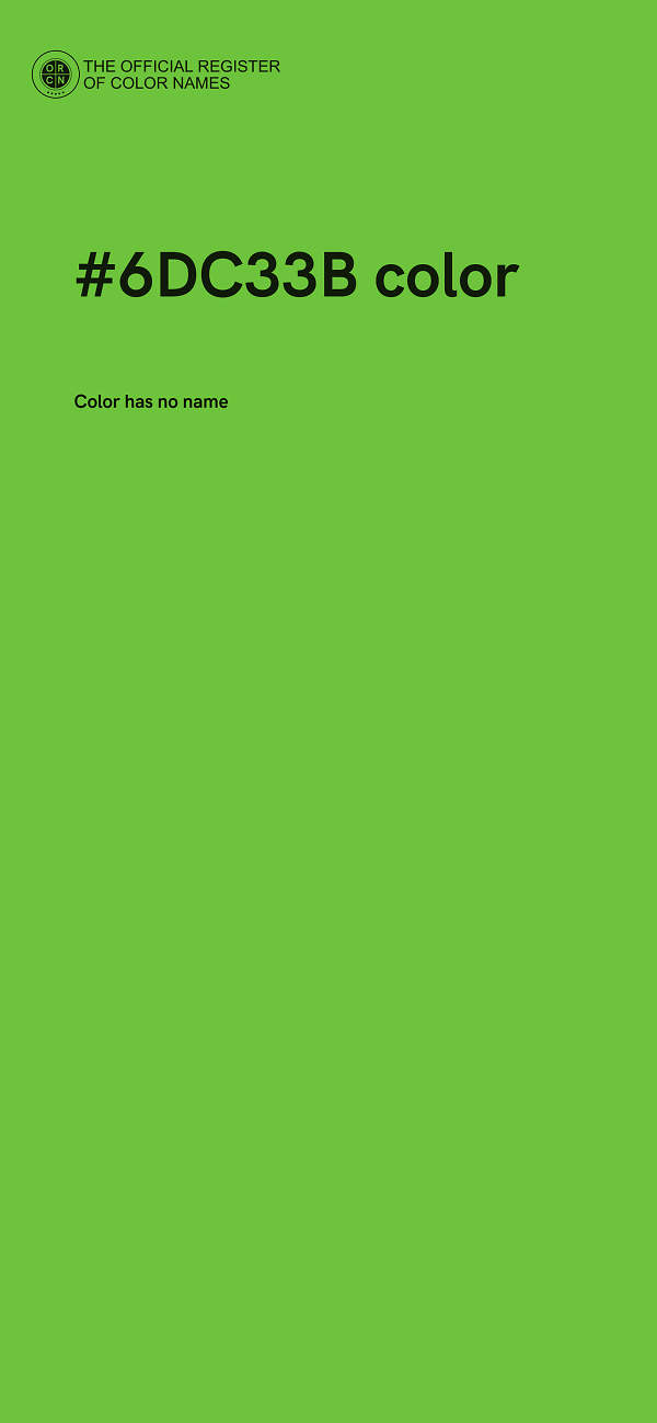 #6DC33B color image