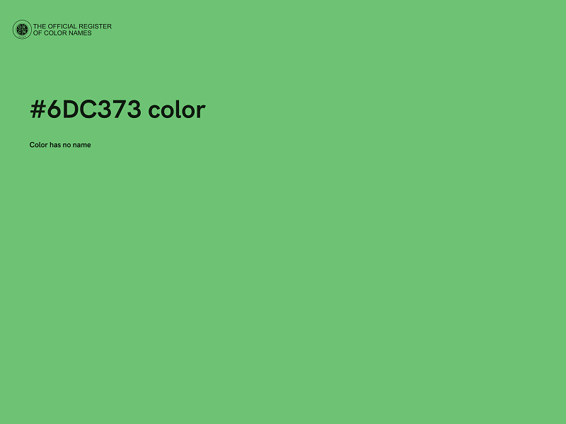 #6DC373 color image