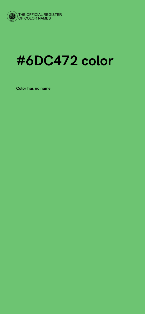 #6DC472 color image