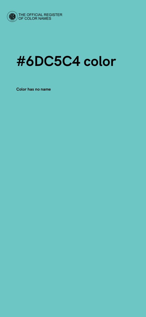 #6DC5C4 color image