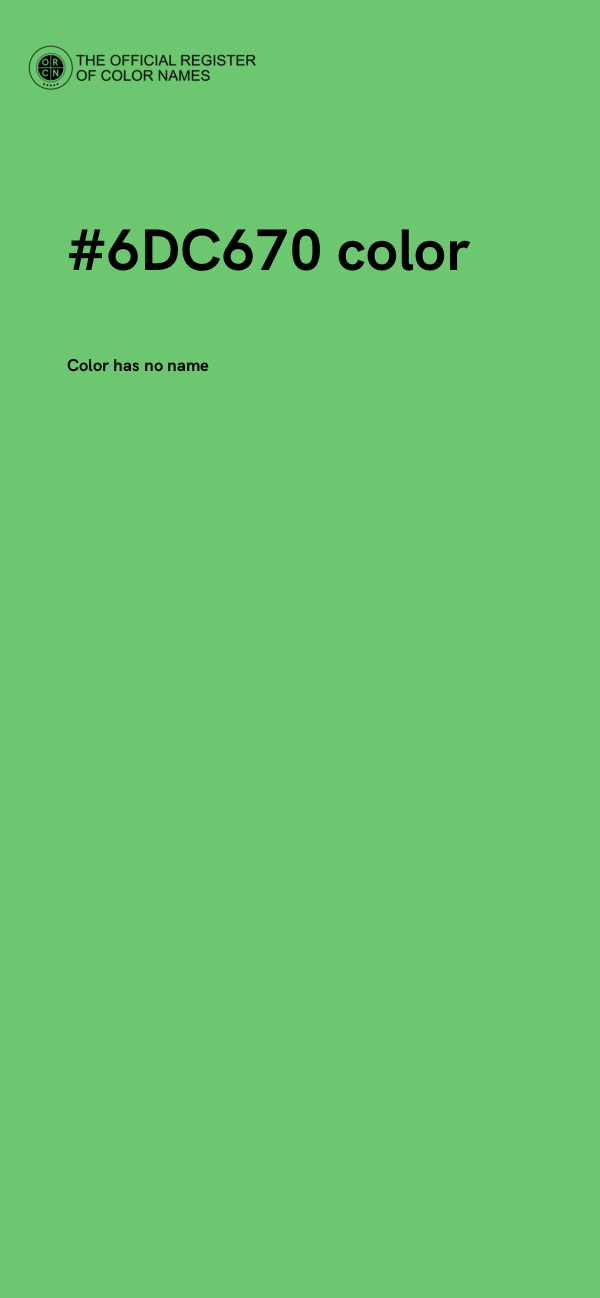 #6DC670 color image