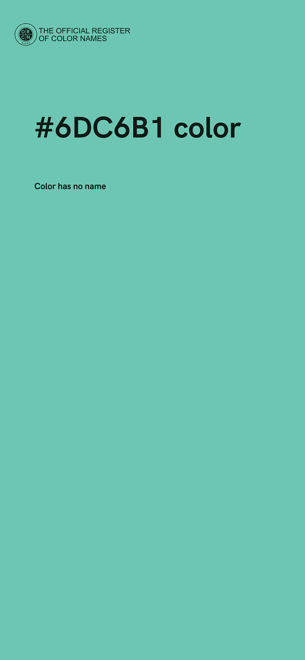 #6DC6B1 color image