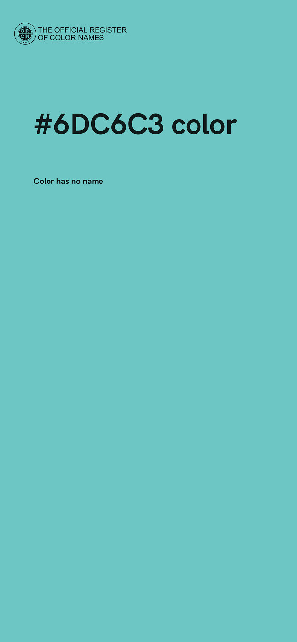 #6DC6C3 color image