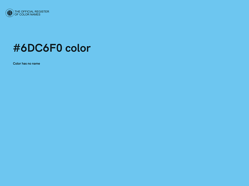 #6DC6F0 color image