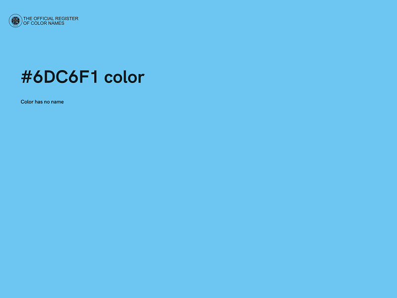 #6DC6F1 color image