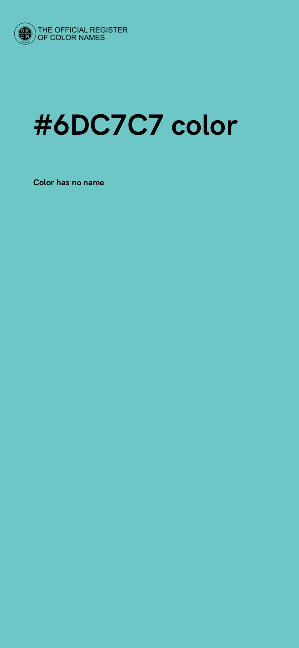#6DC7C7 color image