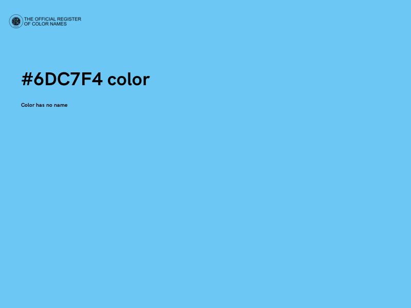 #6DC7F4 color image