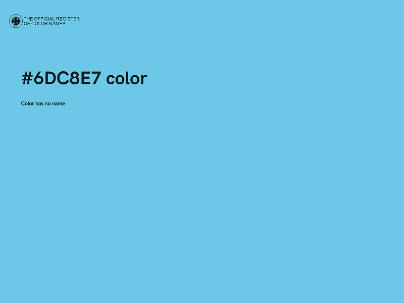 #6DC8E7 color image