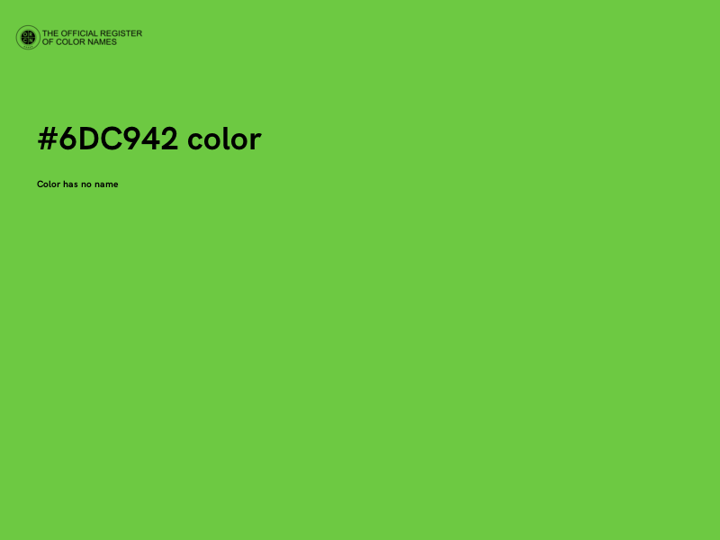 #6DC942 color image