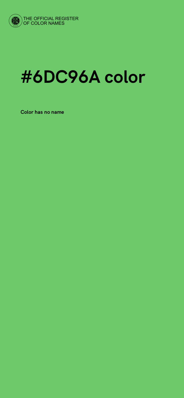#6DC96A color image