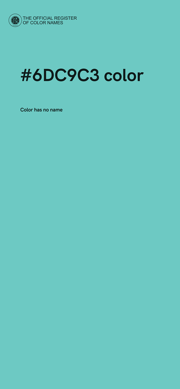 #6DC9C3 color image