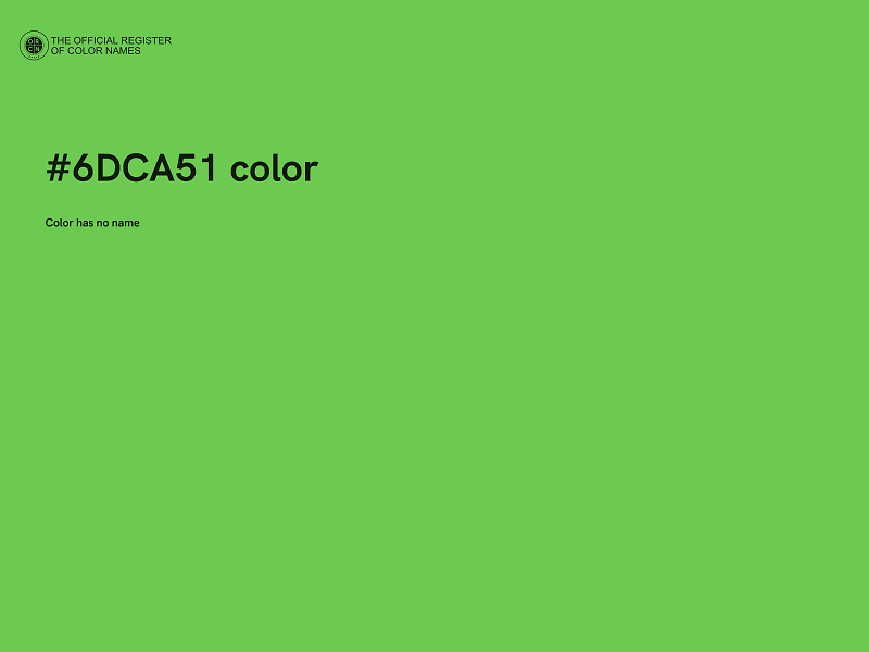 #6DCA51 color image