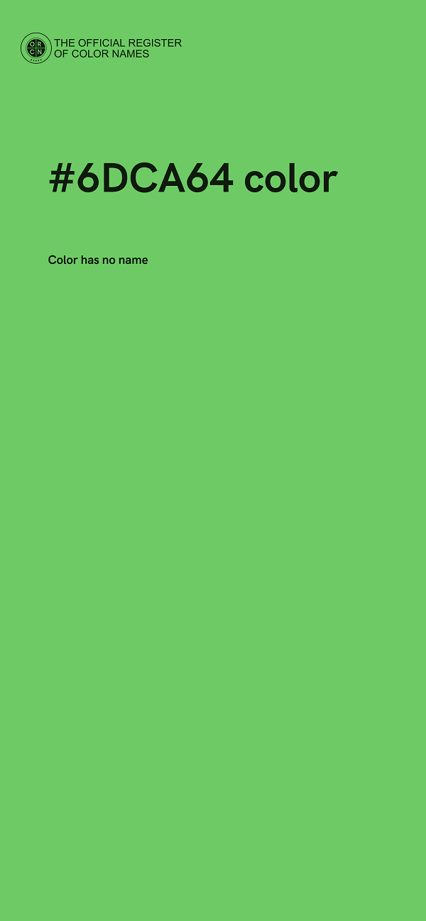 #6DCA64 color image