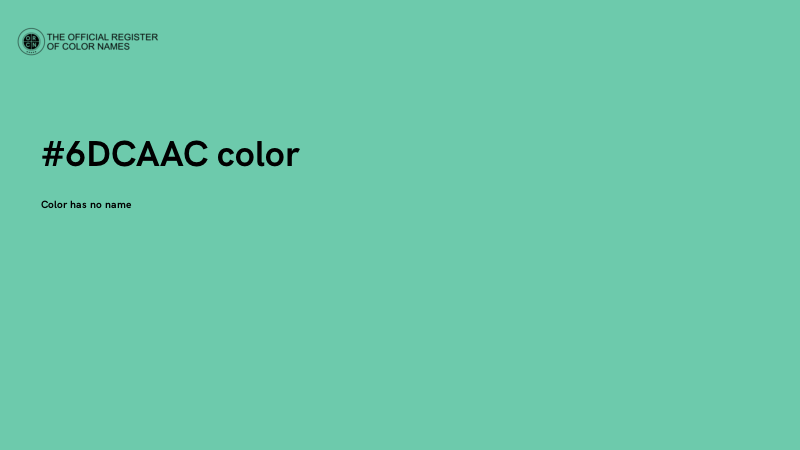 #6DCAAC color image