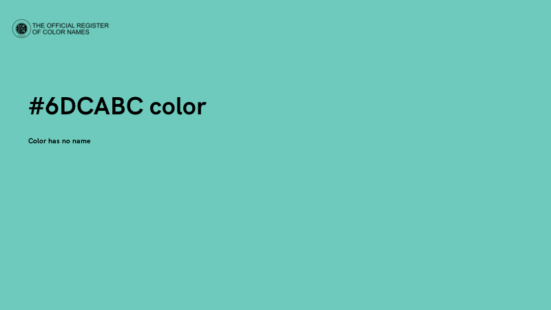 #6DCABC color image