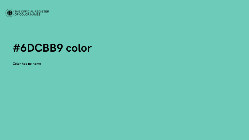 #6DCBB9 color image