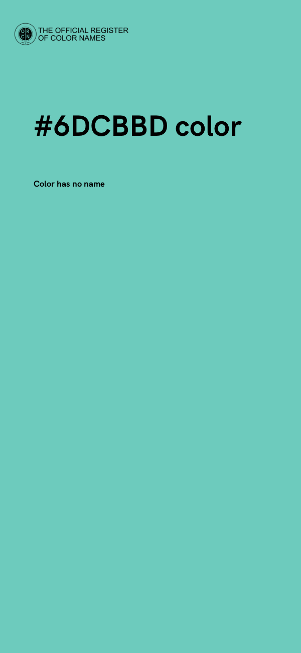 #6DCBBD color image