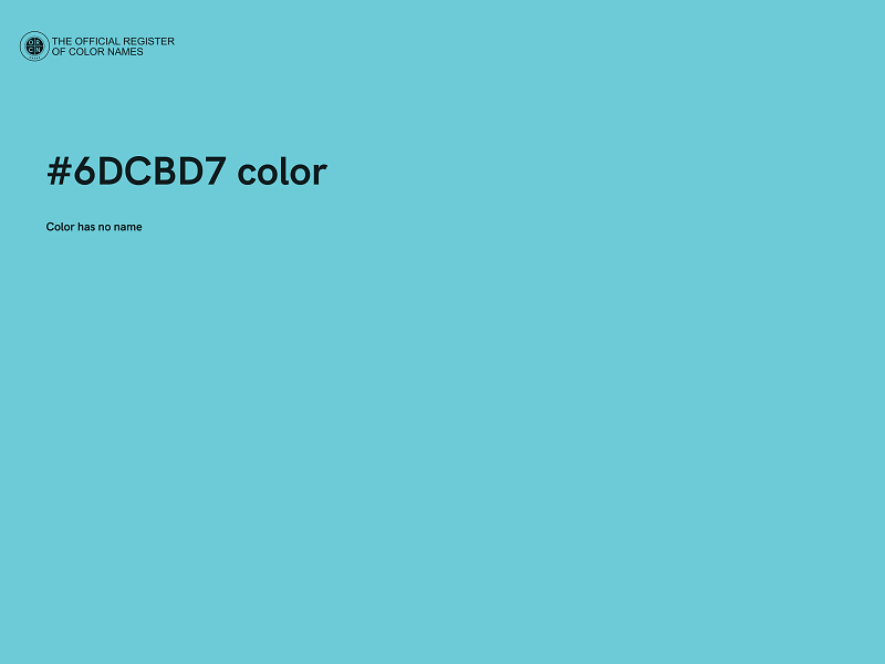 #6DCBD7 color image