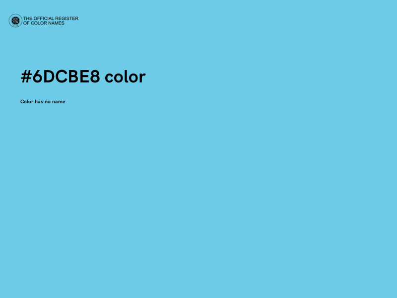 #6DCBE8 color image