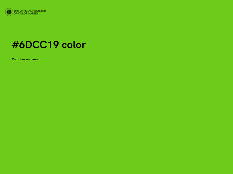 #6DCC19 color image