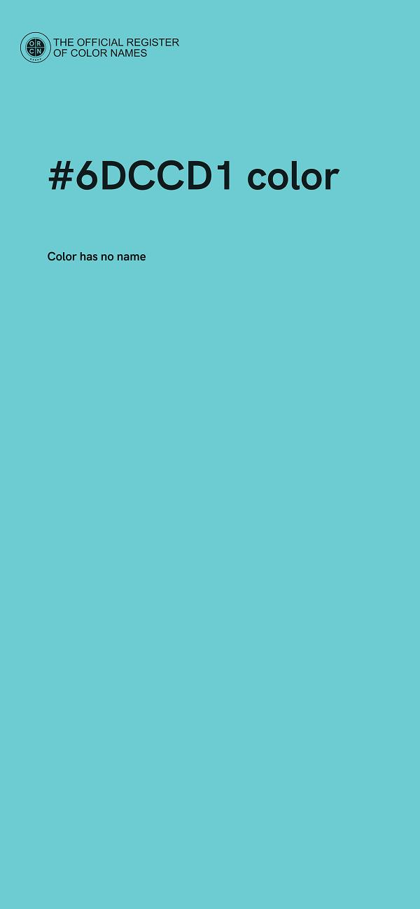 #6DCCD1 color image