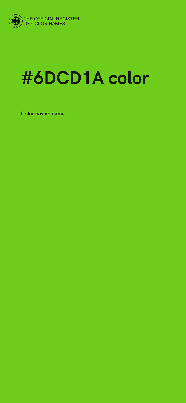 #6DCD1A color image