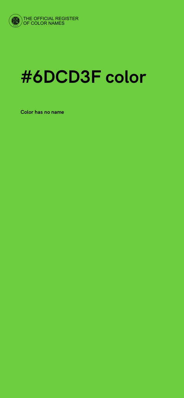 #6DCD3F color image