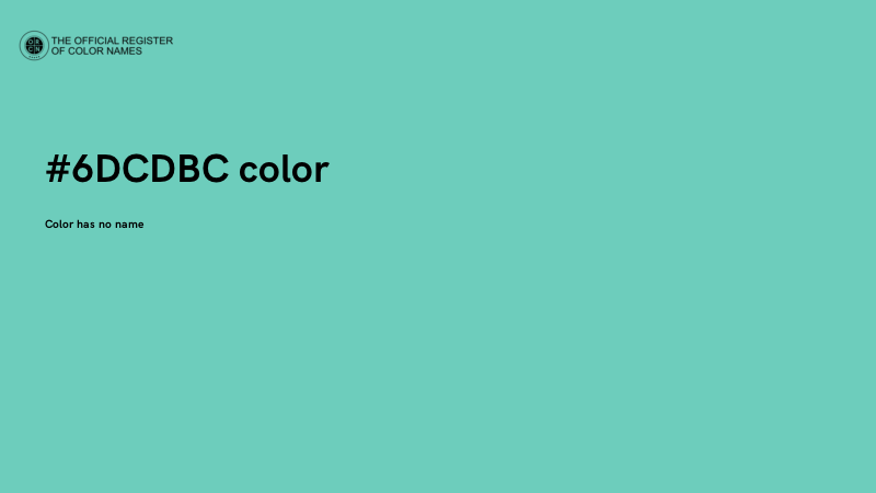 #6DCDBC color image