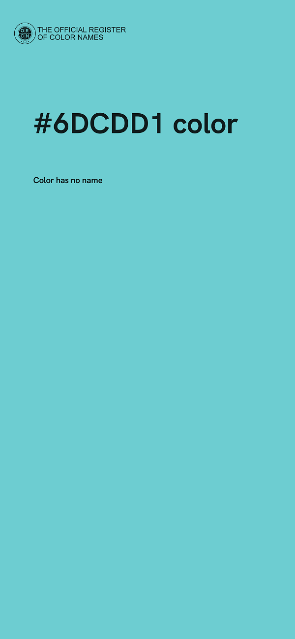 #6DCDD1 color image
