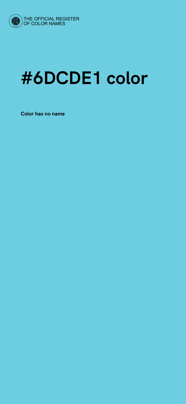#6DCDE1 color image