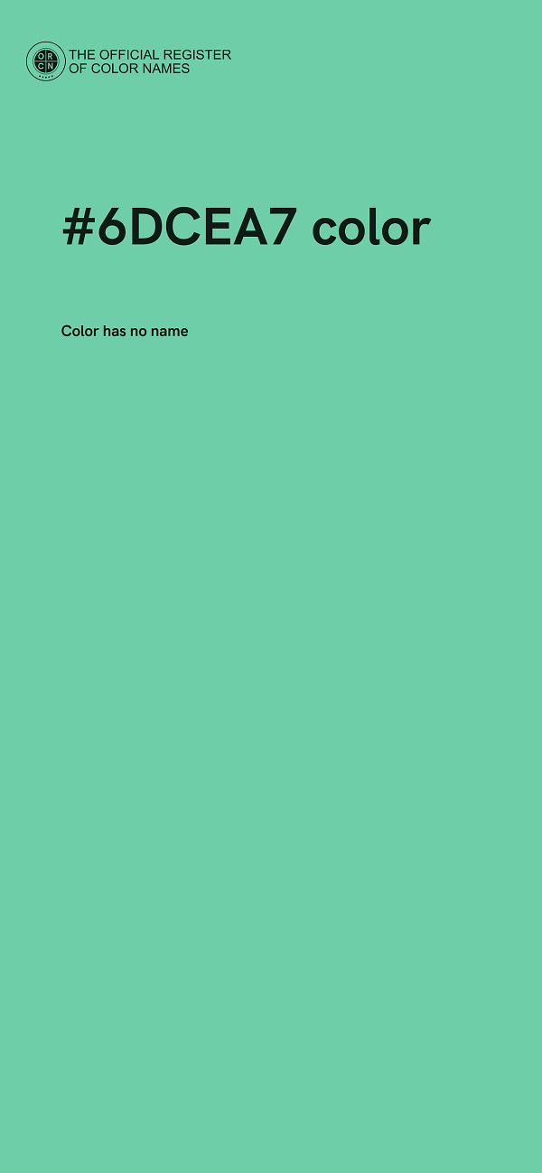 #6DCEA7 color image