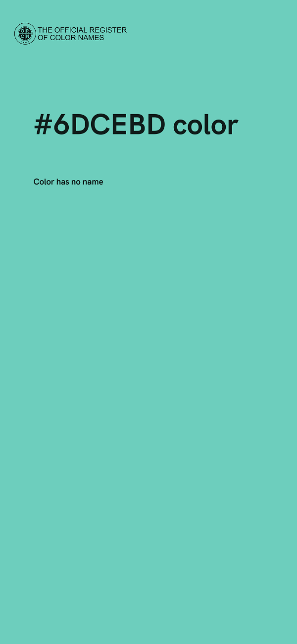 #6DCEBD color image