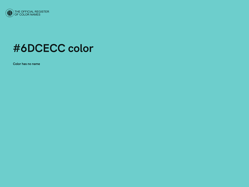 #6DCECC color image