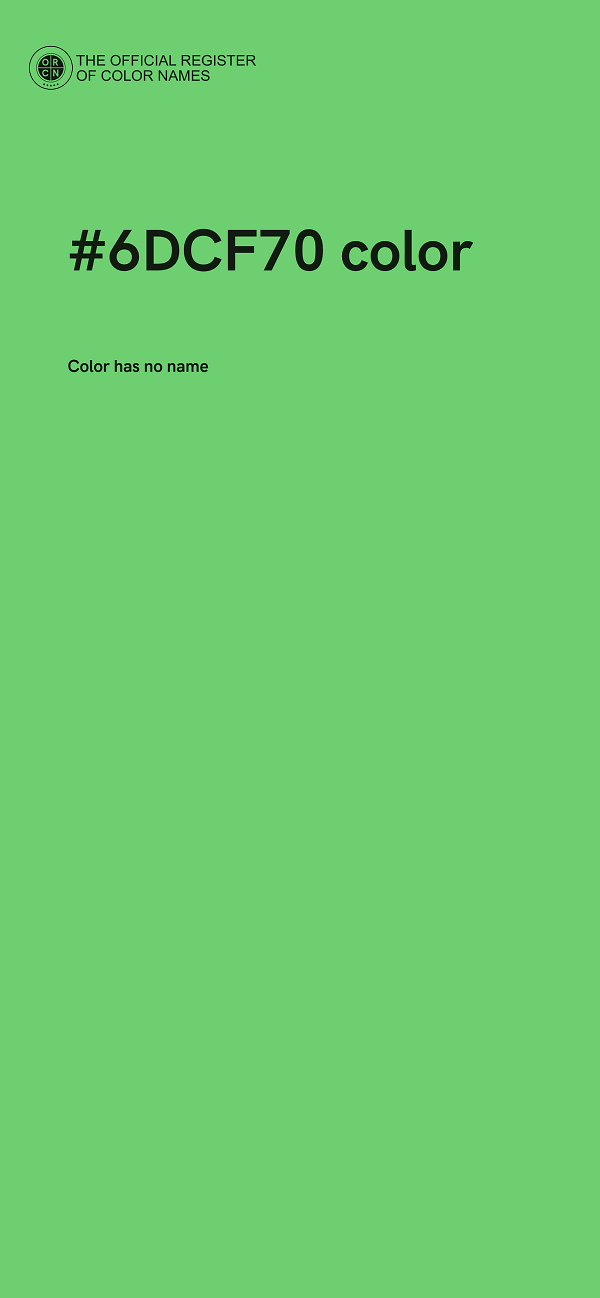#6DCF70 color image