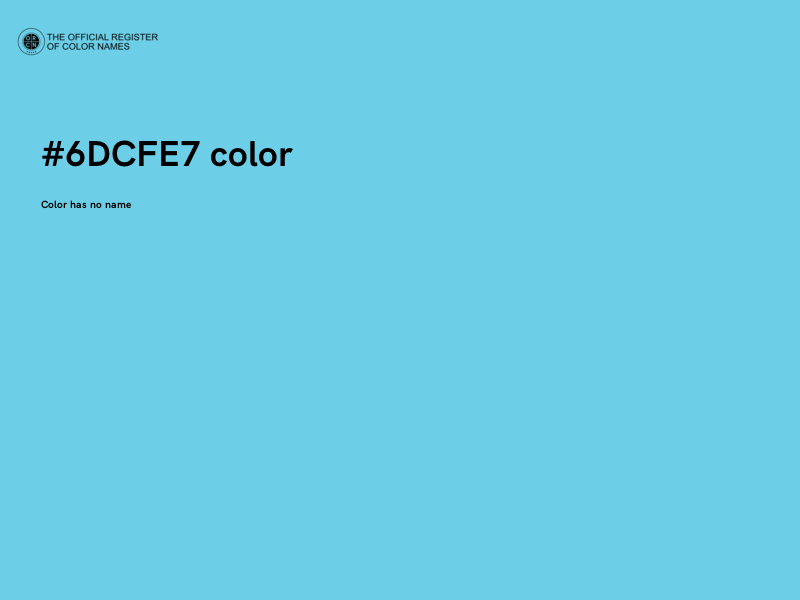 #6DCFE7 color image